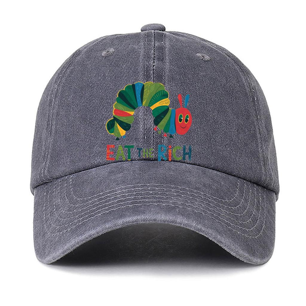 Velmi hladová housenka Grafická kšiltovka Retro kreslená estetika Hudba Dámská Unisex Letní Baseballová kšiltovka Vintage styl Unisex