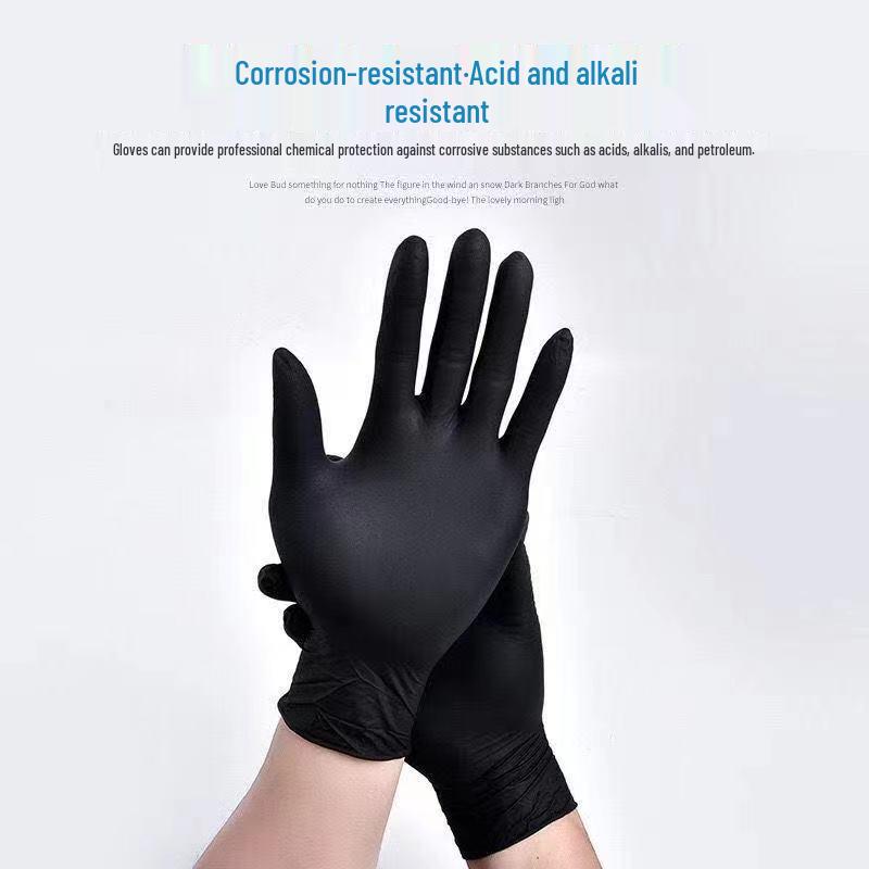 

100 одноразовых черных нитриловых латексных перчаток для татуировки и салона красоты 100 pcs XL