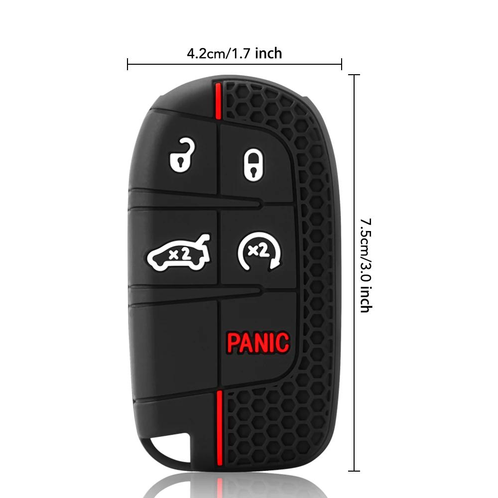 Silikon Auto Schlüsselhülle für Jeep Renegade Compass Grand Cherokee für Chrysler Wrangler für Dodge Challenger Journey Charger