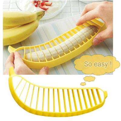 Banana Slicer For Kitchen Tools, Abs + Stainless Steel/Plastic Fruit Salad Peeler Cutter