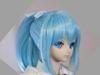 YR EARTH Doll MDD Heat-Resistant Wig, 8-9 Inch, Ponytail, 1/3 BJD, SD, DD, (Blue Silver)