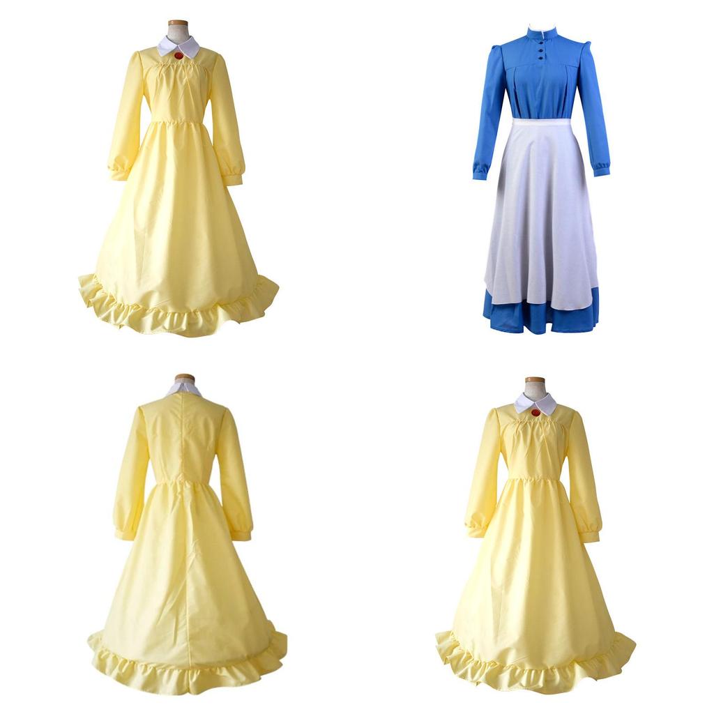 Howl's Moving Castle Sophie Magnificent Long Sleeve Dress Cosplay Costume