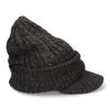 Mozu Cable Visor Knit Cap with Black Brim, Adult,