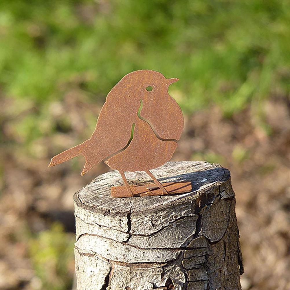 Garden Art Silhouette Bird Shaped Artwork Decoration Garden Metal Animal Outline Silhouette