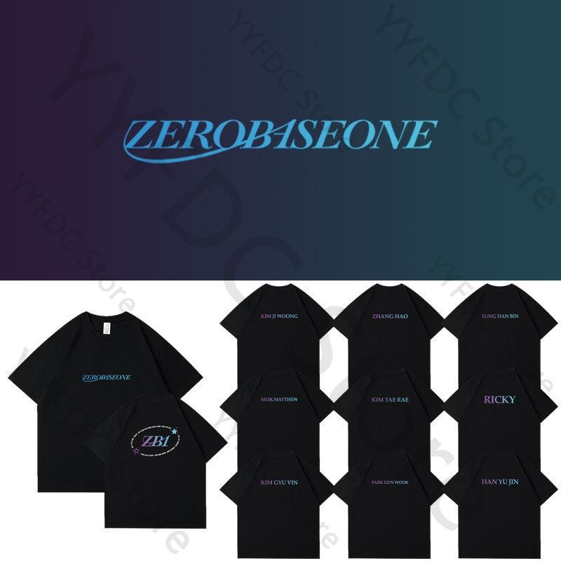 ZB1 T Shirt Kpop ZEROBASEONE Concert Same Fans Tshirt Summer High Quality Cotton Short Sleeve Tee Tops Unisex Women Loose Clothes