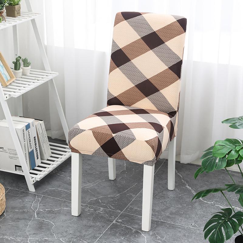 Elastic Printed Half Chair Cover for Dining or Stool Chairs