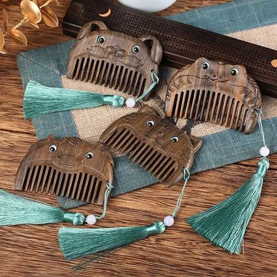 Detangling Comb Head Acupuncture Point Massage Comb Wooden Hair Comb Fine Tooth Comb Pocket Comb