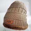 Autumn and Winter New Men's Knitted Hat, Adult Wool Plush Thickened Outdoor Thermal Pullover Hat