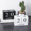 1Pcs Cute Vintage Desktop Wooden Letters Calendar Cube Block Home Decoration Accessories Prop Letter Wooden Calendar