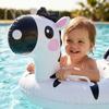 Flotteur de piscine gonflable avec poignées Design animal Anneau de natation pour enfants Jeux d'eau d'été Jouet de plage Matériau PVC durable