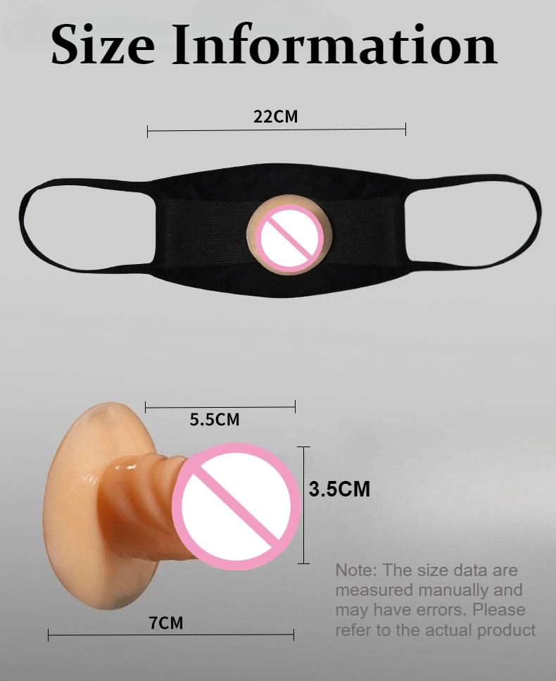 Dildo Oral Plug BDSM Outdoor Sex Toys Accessories Women's SM Props Wearing Mouth Gag with Mask Juguetes Sexuales Adult Toys 18+