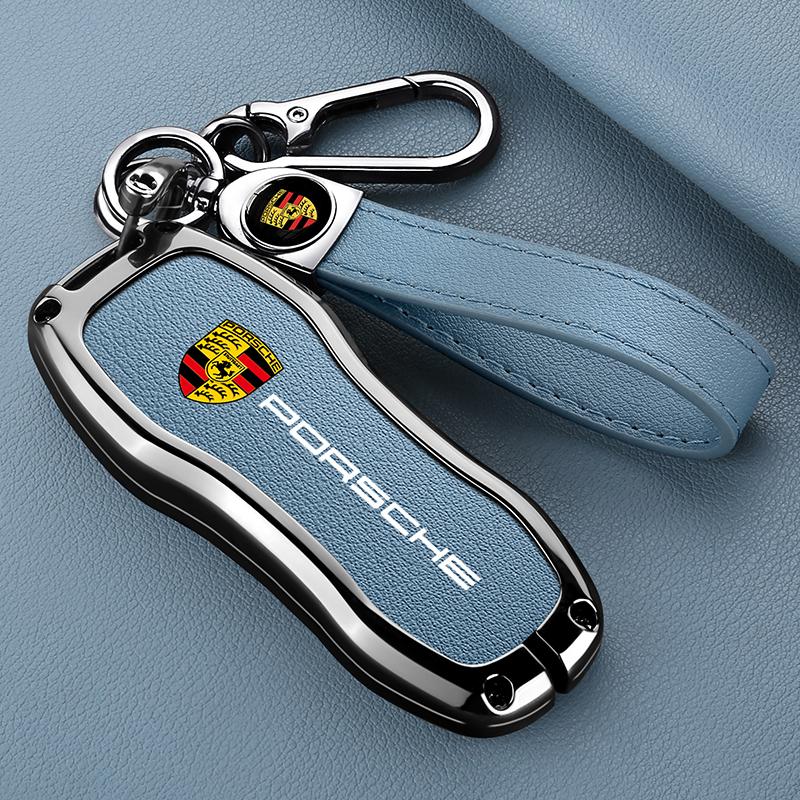AABM1 Leather Car Smart Remote Key Case Shell Fob Cover For Porsche Panamera Carman Macan Bobst Cayenne 911 970 981 991 Accessories