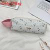 Floral Pattern Tote Pencil Case With Large Capacity For Students And Office Use