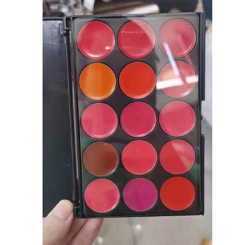Cross-border 15-Color Moisturizing Lipstick Palette - Hydrating, Easy-to-Use, Portable, No Logo.