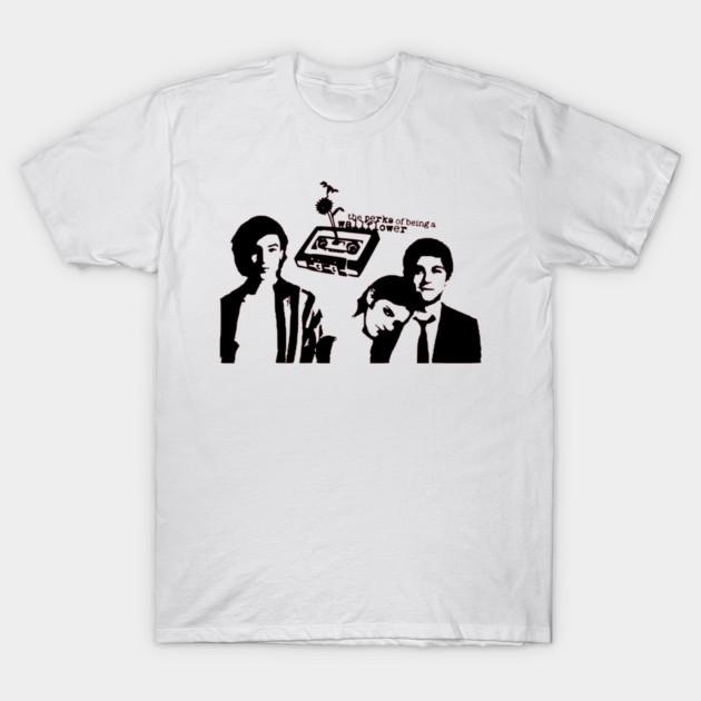 Asiatische Größe Herren Schwarzes T-Shirt mit Aufdruck The Perks Of Being A Wallflower Ohne Schnittdruck Baumwoll-T-Shirt