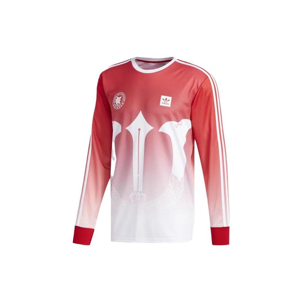 

Adidas X Evisen Коллаборационный пуловер с круглым вырезом и длинными рукавами, футбольная майка для мужчин, красная DU3901 M