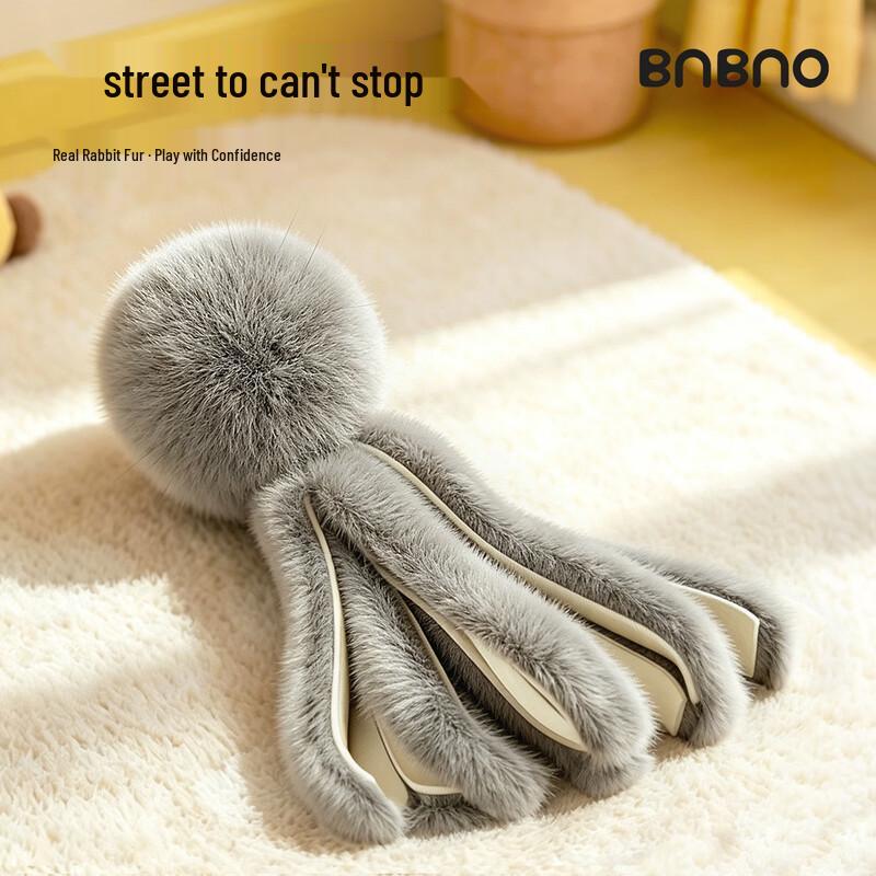 BNBNO Rabbit Fur Octopus Cat Toy Refill