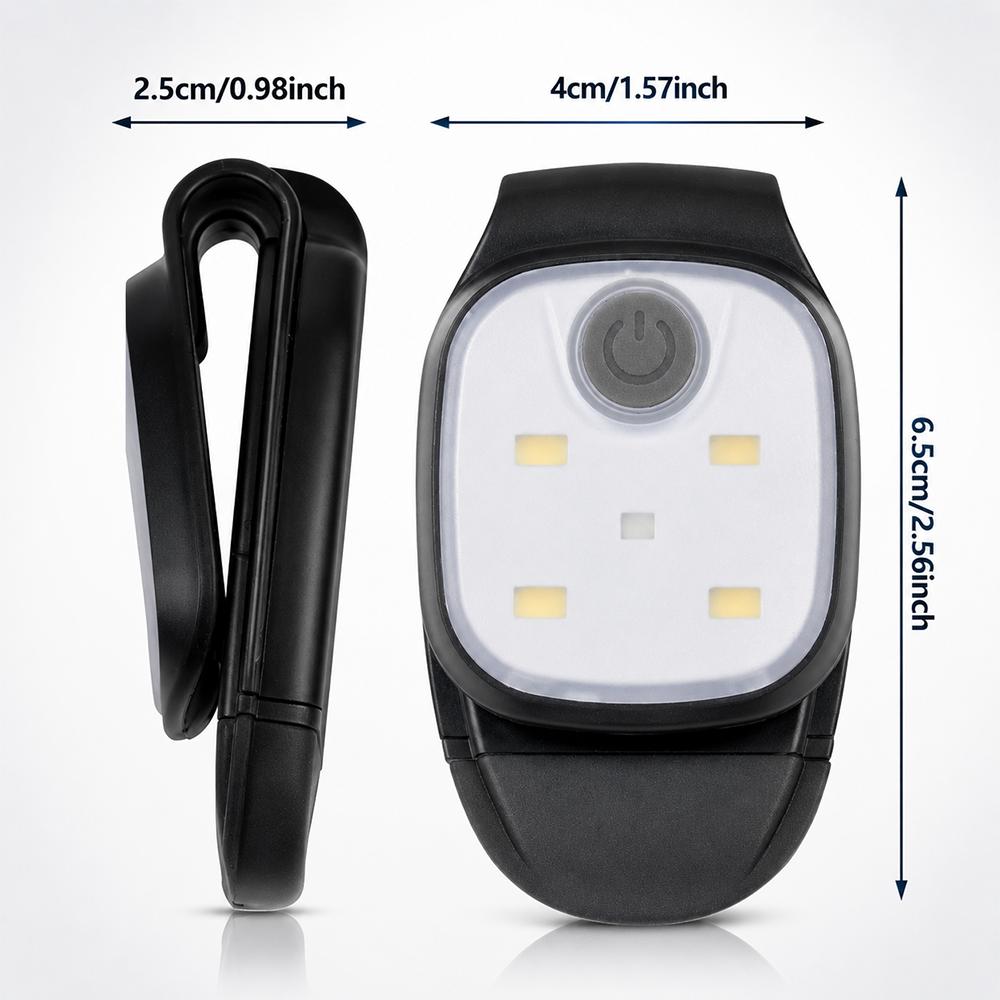 Portable Running Clip Light LED Clip Lamp On Hat Pocket Collar Outdoor Cycling Night Jogging Warning Lamp USB Rechargeable