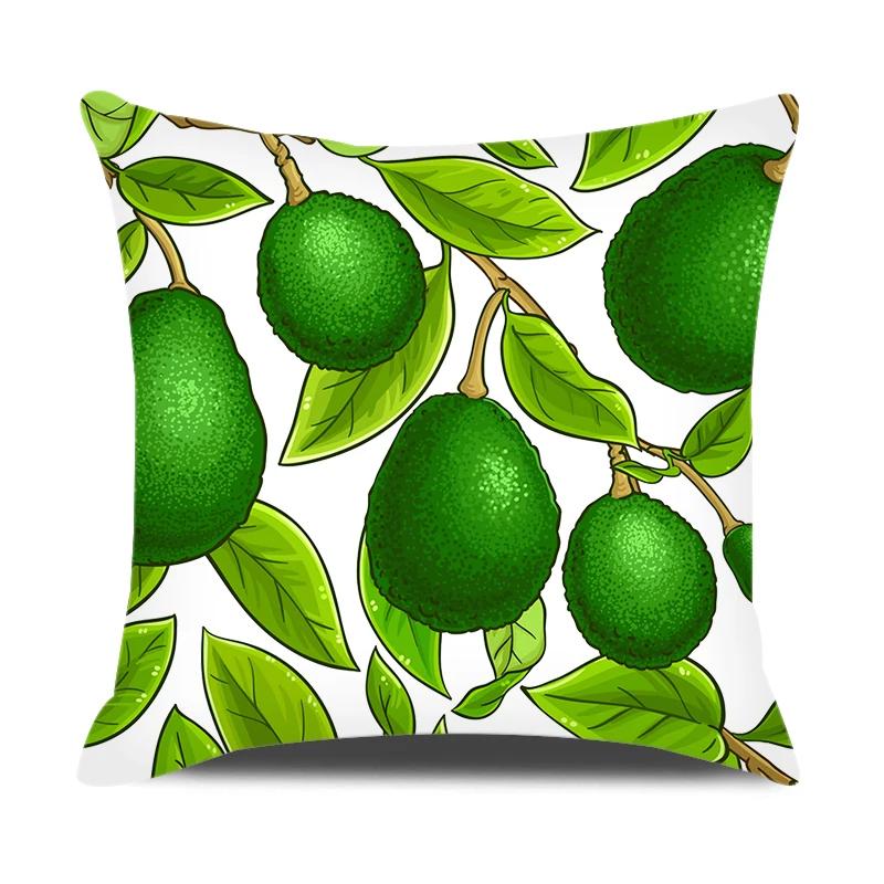 Summer Home Decor Pillow Cover 18x18 Inches Cartoon Fruits Printed Pillowcase Sofa Chair Seat Decorative Pillows Cushion Covers