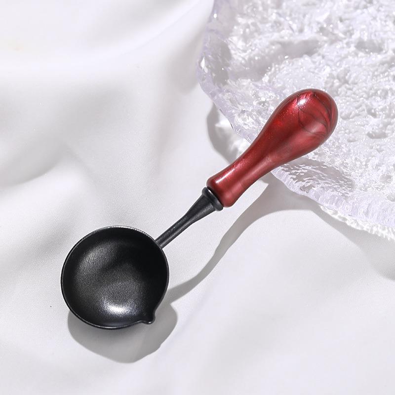 Wachssiegelstempel, Antihaft-Löffel, Feuerfarbe, Wachspartikel-Schmelzlöffel, Brennstempel für Hochzeitsumschläge, Scrapbooking, Bastelwerkzeug