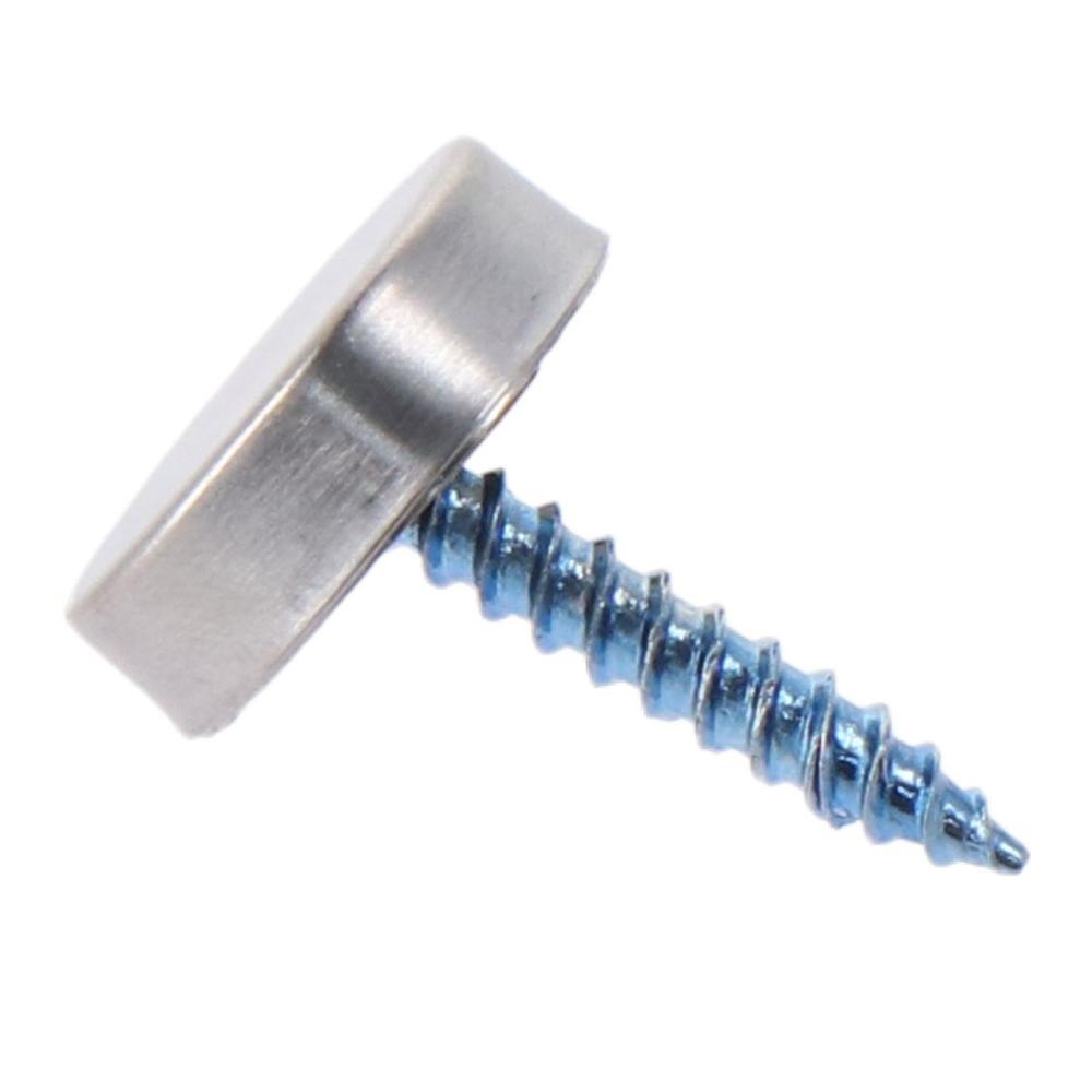 20Pcs Silver Stainless Steel Screw Cover Cap Stainless Steel Mirror Screws Caps  Glass Signboards