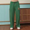 Reebok Solid Color Straight Leg Button Knit Casual Pants Unisex Bottoms Dark-Green 23FRC605UGL1
