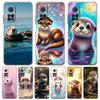Transparent Phone Case for Xiaomi Mi 14 13 12 11 Ultra 13T 12T 11T Poco X3 NFC F3 F6 Pro Lite Soft TPU Shell Cute Cartoon Otter