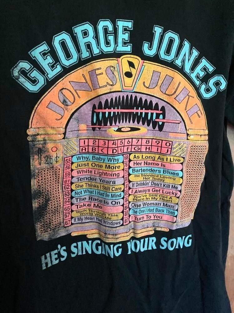 

George Jones Black He’s Singing Our Song Tshirt S to 5XL UR529 Unisex T-Shirt L