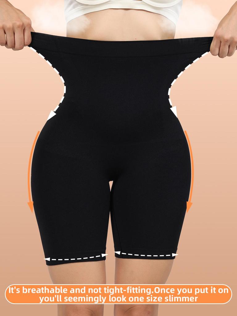 1pcs Plus-size women's leggings with seamless comfort and shaping features to slim the legs and lift the butt.