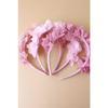 Triple Tulle Flower Glitter Crown In Pink Tones