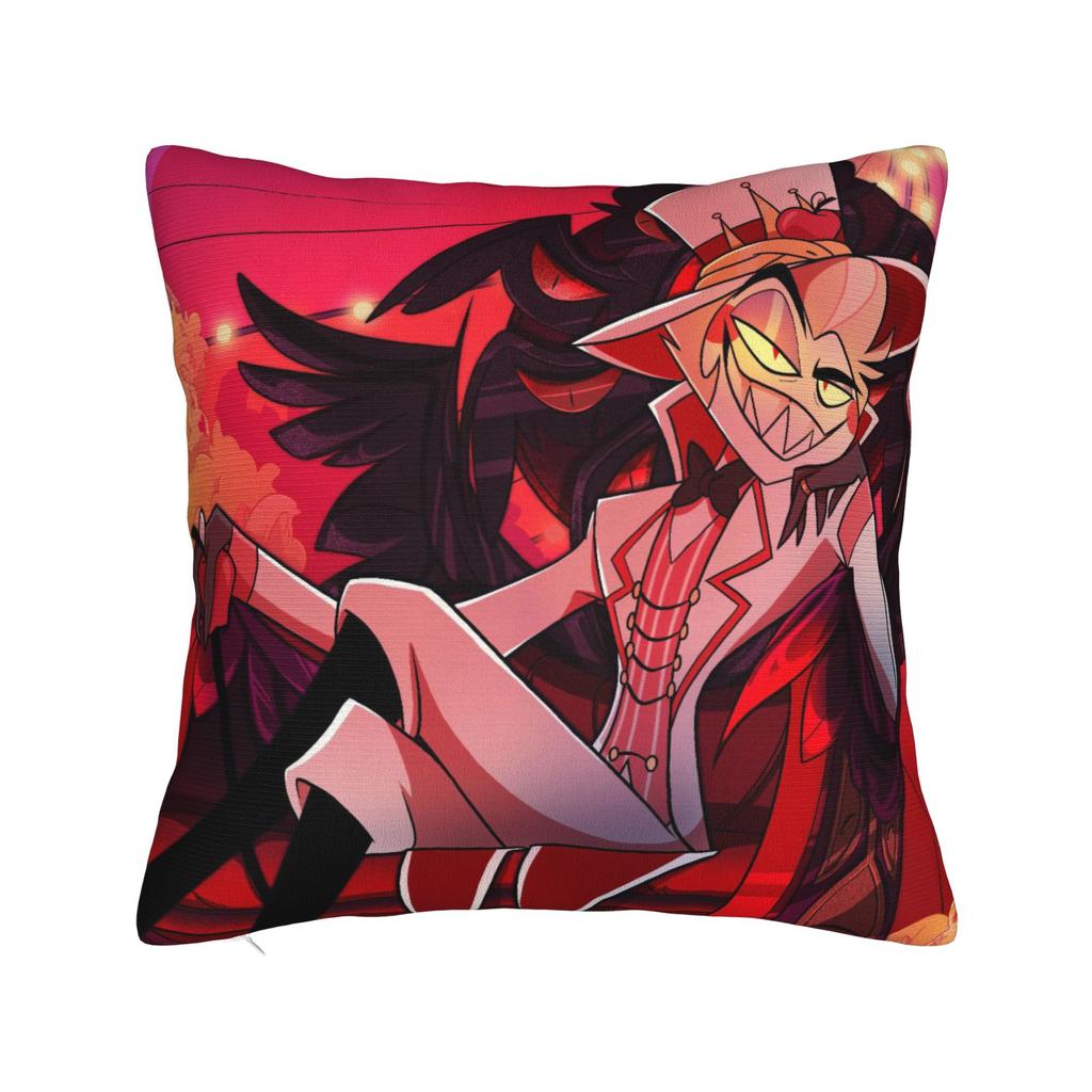Lucifer Hazbins Hotels Pillowcase Soft Polyester Cushion Cover Gift  Pillow Case Cover Bedroom Square 40X40cm