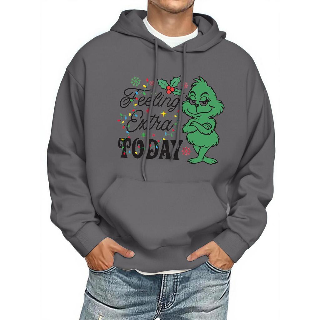 Sweat-shirt à capuche imprimé pour homme à manches longues, pull décontracté à capuche