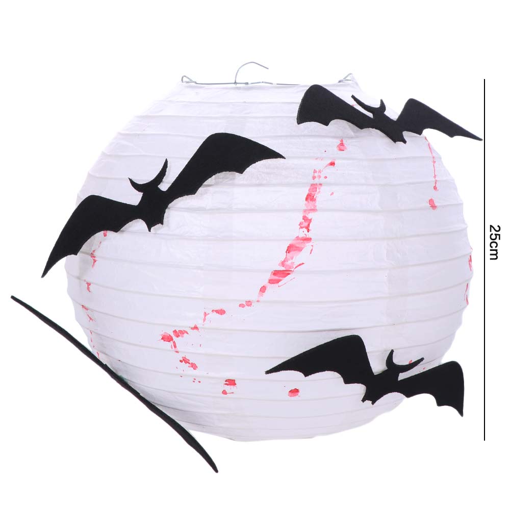 Foldable Halloween Paper Lantern Night Lamp Black Bat Handheld Lantern  Party Layout