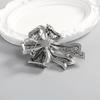 Vintage Fully-rhinestone Pin Corsage Ornament Black Brooch Exquisite Bow Brooch  Women
