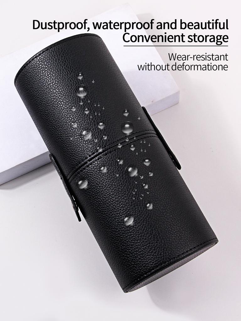 Extra-large PU Leather Storage Bucket, Makeup Brush Storage Cylinder, Large-capacity Storage Box, Multi-functional Storage Tool