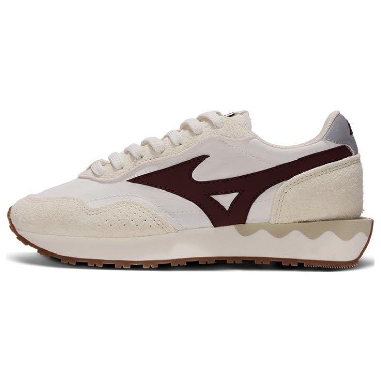 Mizuno LG 70s Suede Mesh Retro Comfortable Versatile Low-Top Lifestyle Casual Shoes Unisex Casual Shoes White Red D1GH211213