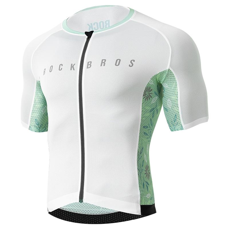 ROCKBROS Cycling Jersey MTB T-shirt Mountain Bike Men's Wear Summer Clothes High-Quality With YKK Zipper Sportswear Breathable