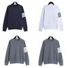 Unisex Classic Four-Bar Waffle Knit Hoodie - Trendy Spring/Autumn Pullover for Couples