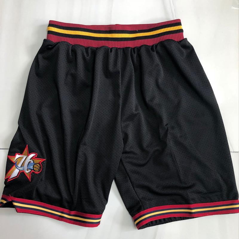 NBA Retro Shorts: Lakers, Magic, 76ers, Heat, Raptors - Fully Embroidered High-End Pocket Design