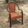 Grand Rattan Chair Set: Includes Hand-woven Chair, Small Stool, and Tea Table for Balcony or Outdoor Leisure.