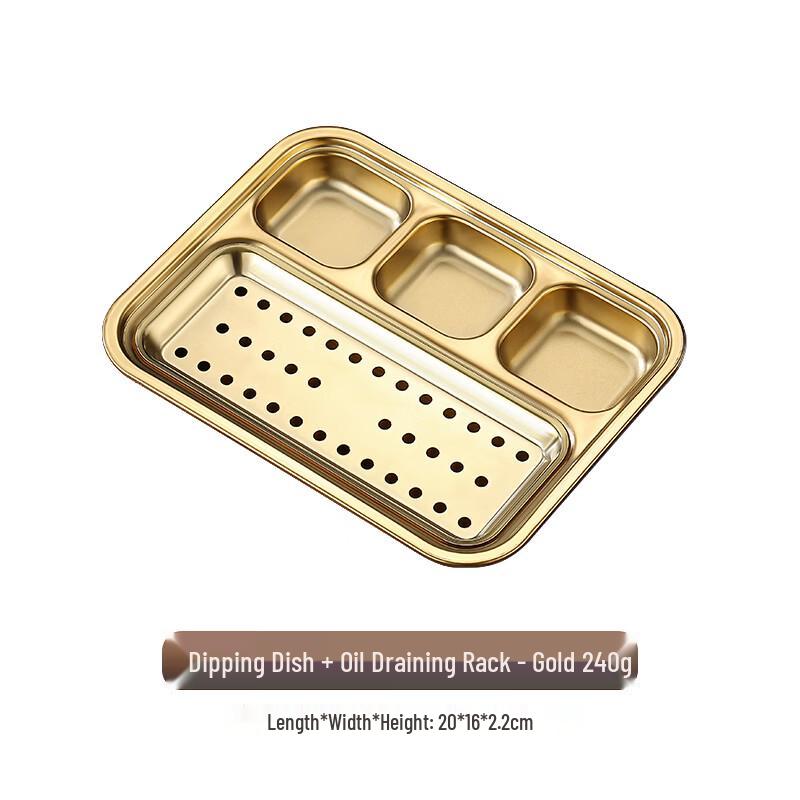 

Korean Style Stainless Steel Divided Serving Plate