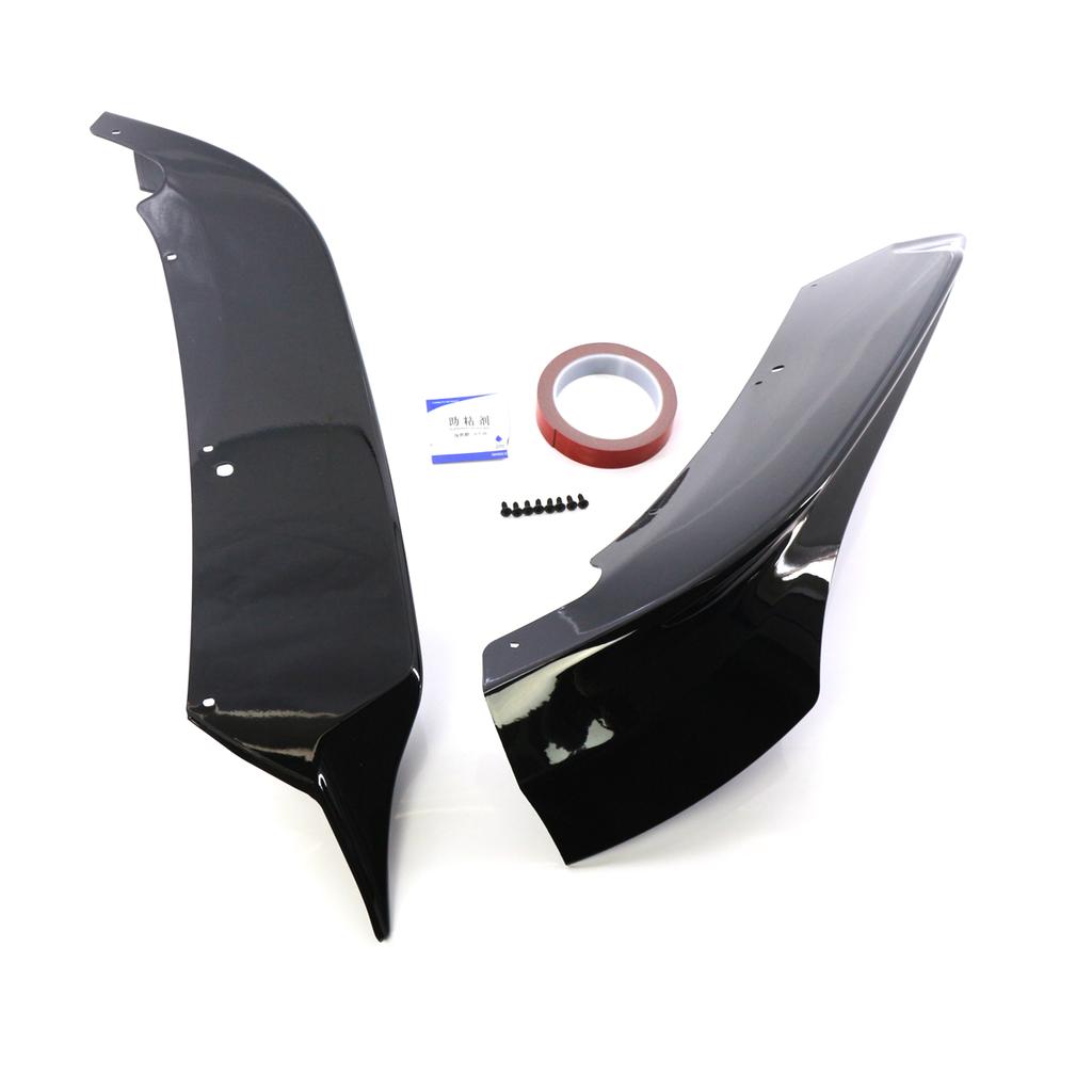 Gloss Black Bumper Side Splitter Cover Lip Fog Lamp Air Vent Spoiler For BMW 3 Series E90 325i 335i Sedan LCI 4 Door