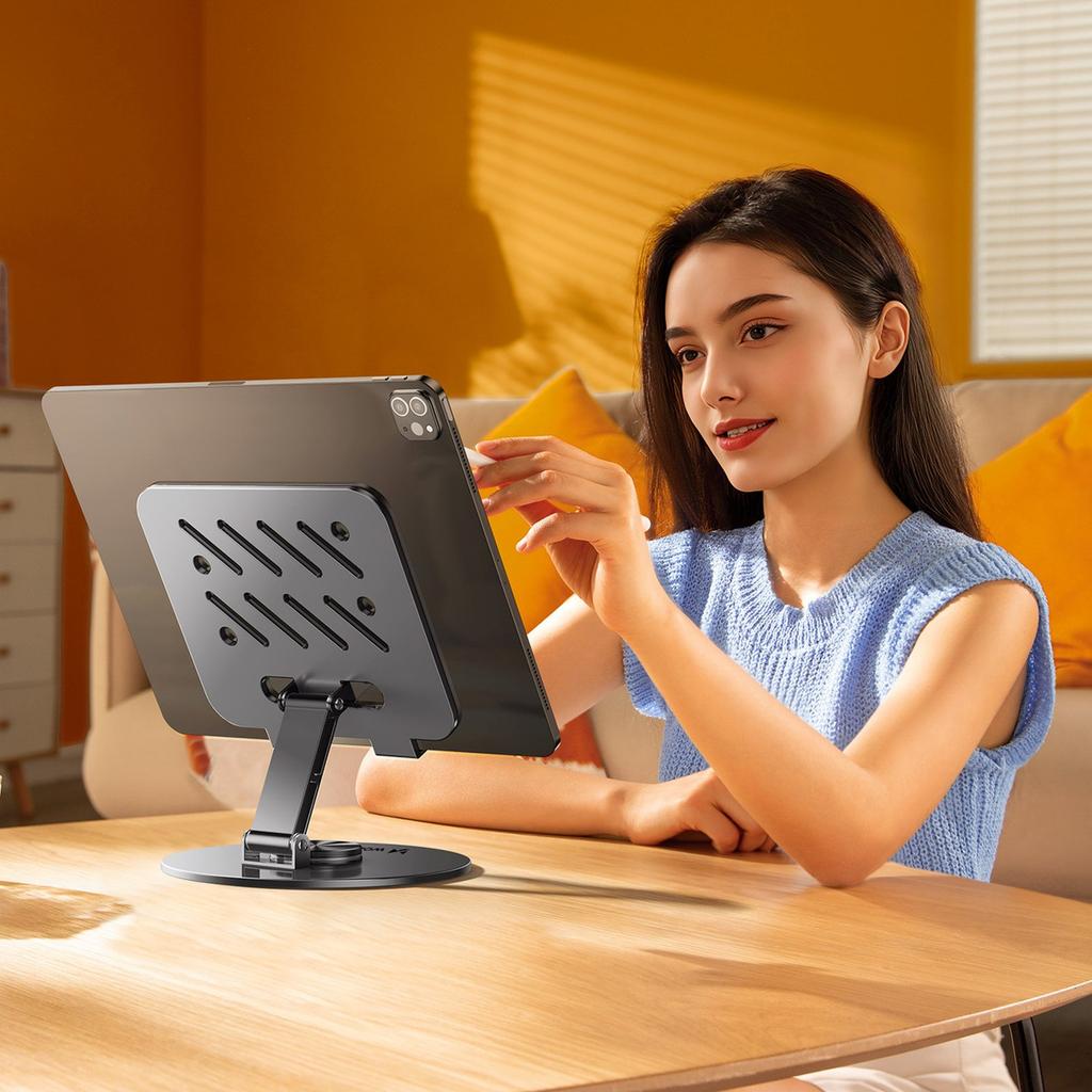 Stojak podstawka biurkowa na tablet składana 360 - szary