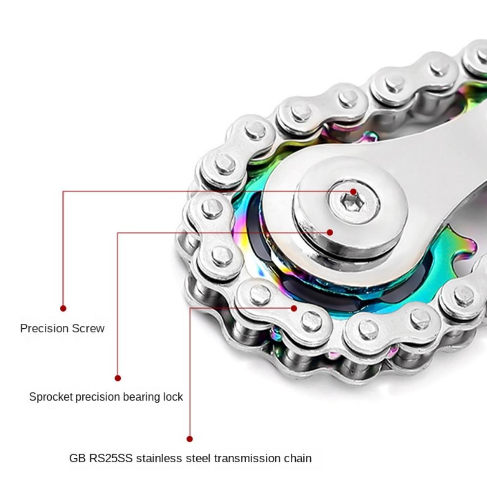Gyroscope Hand Spinner Chain Gear Spinning Top Wheel Gear Chain Gyroscope Fidget Spinner  Adult