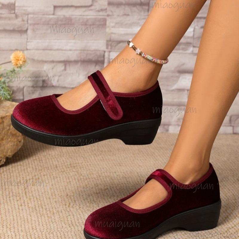 Satin Mid Heel Pumps Round Toe Shallow Women's Shoes 2025 Autumn Solid Color Concise Casual Shoes Comfortable Loafers Size 36-43