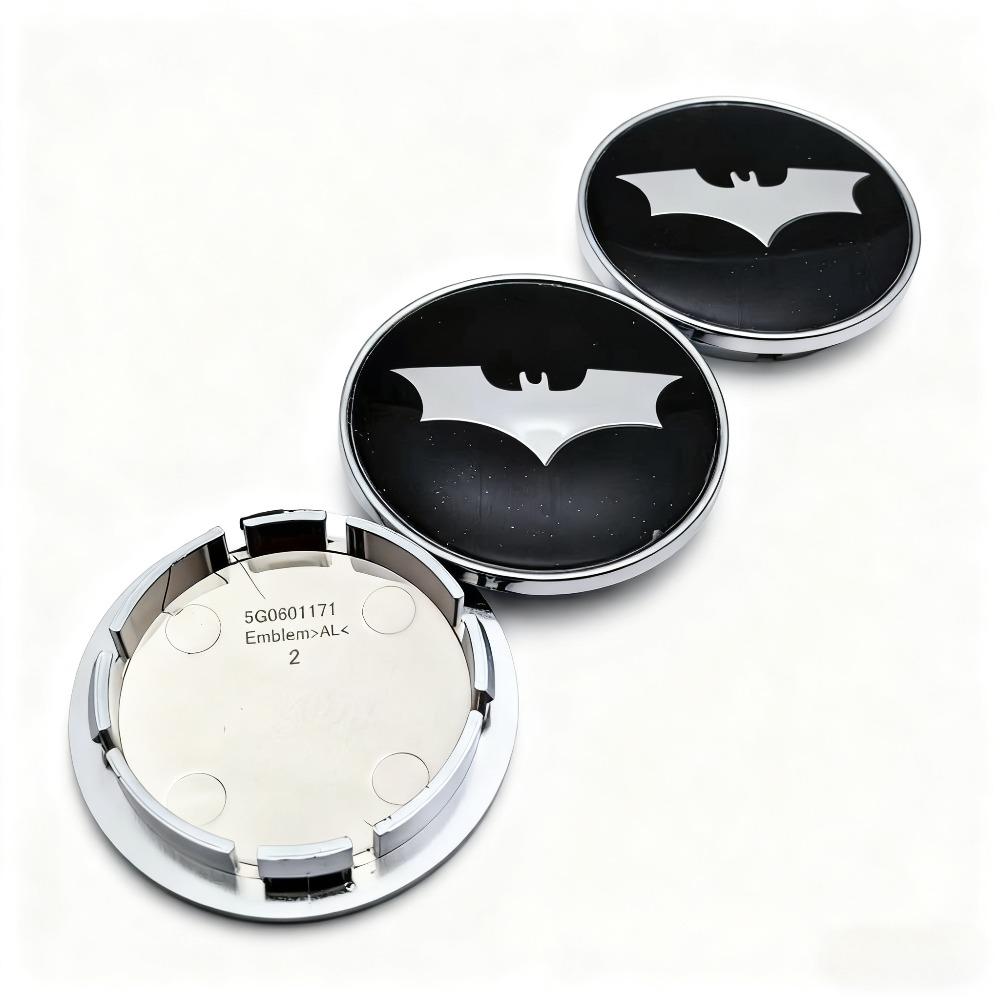 4pcs BAT Logo Emblem Badge Car Wheel Center Caps 65MM (56MM ID) Wheels Hub Cap Rim Hubcaps Cover Replace Car Styling Accessories