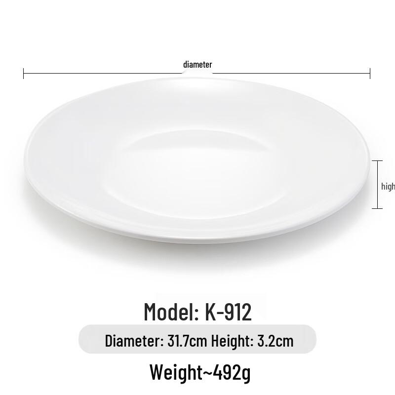 Commercial Melamine Imitation Porcelain Round Plate