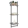 VidaXL 3-Tier Wall Shelves with Bars 2 Pcs Sonoma Grey 836261