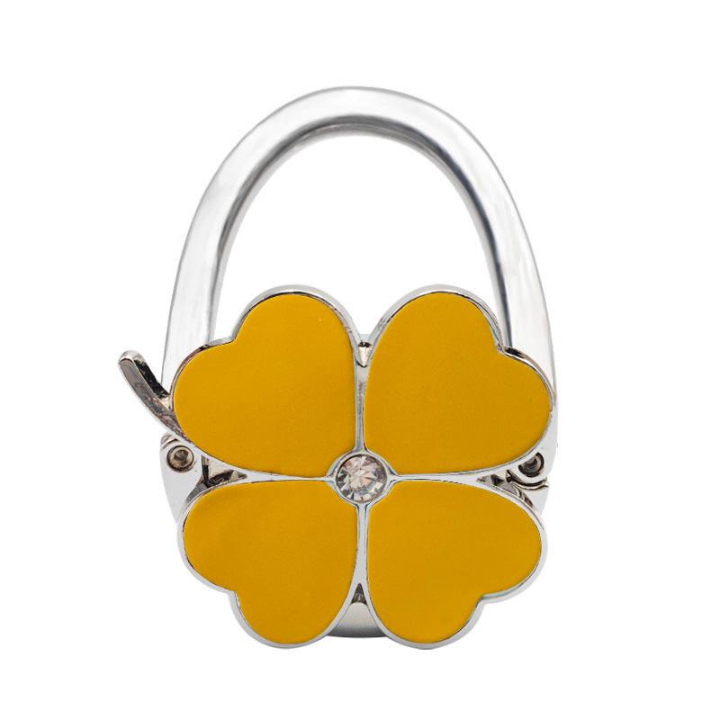 Four-Leaf Clover Enamel Handbag Hook - Zinc Alloy Hanger