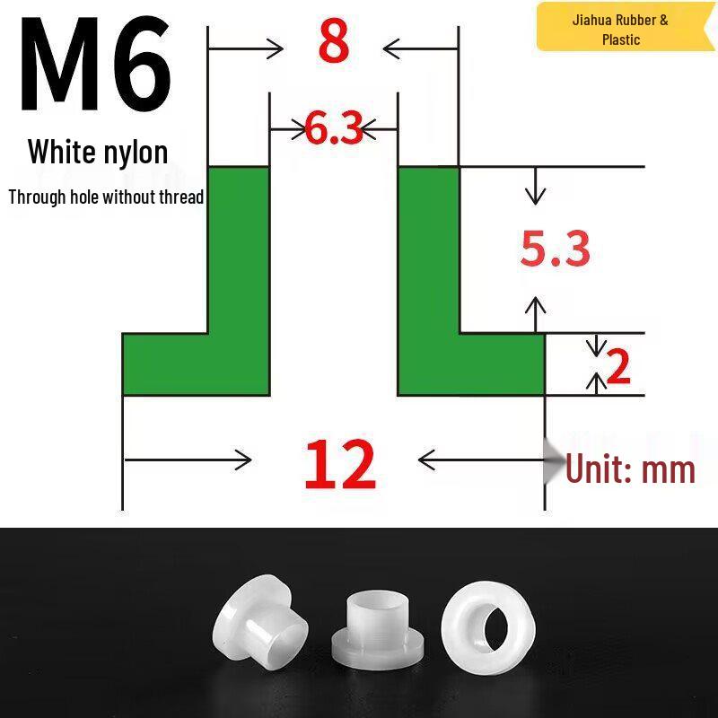 T-förmige Nylon-Dichtungsscheibe M3-M35 Gewinde Isolierabstandshalter